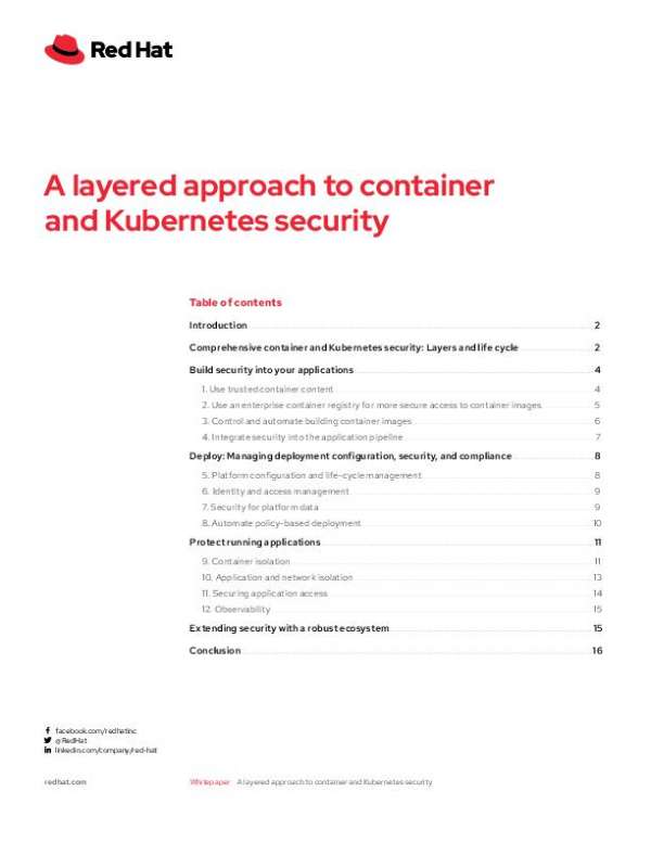 A layered approach to container and Kubernetes security thumb
