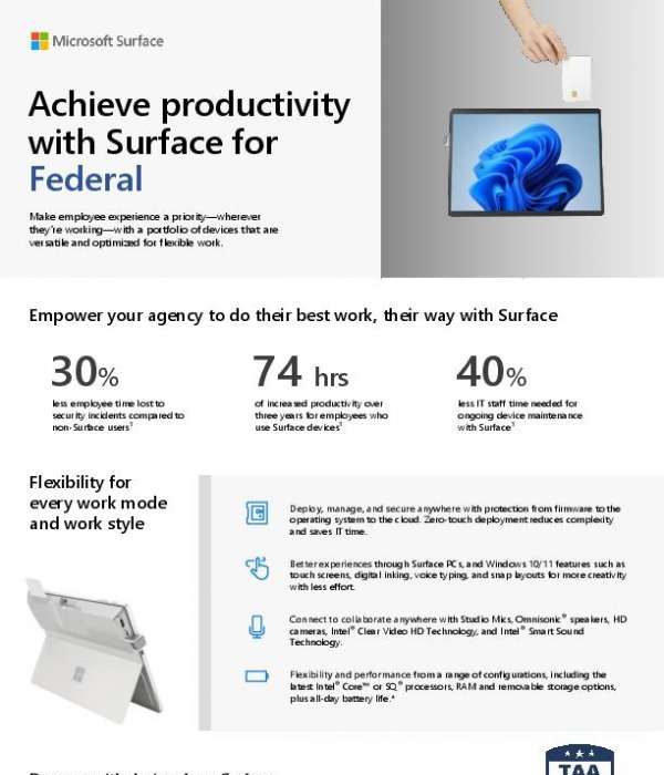 Achieve Productivity with Surface for Federal Infographic thumb