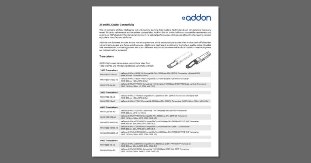 AddOn AI and ML Connectivity Brochure fb thumb