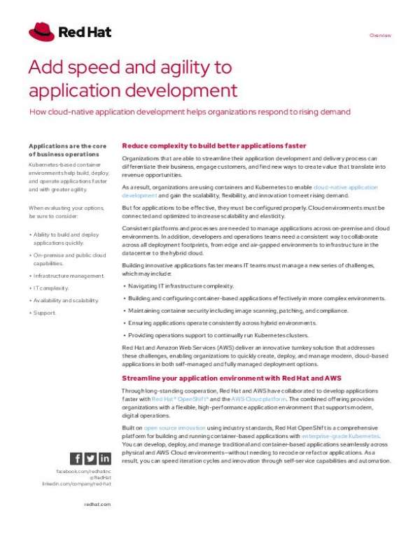 Add speed and agility to application development SB thumb