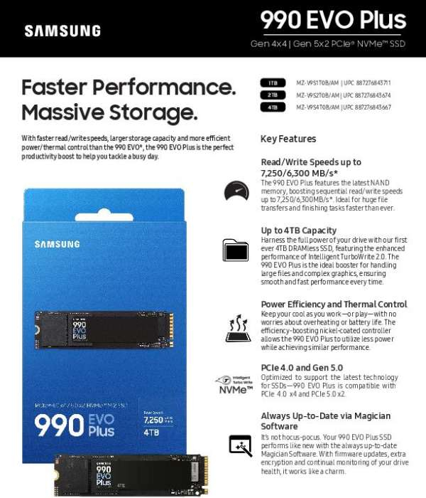 DS Samsung SSD NVMe 990 EVO Plus thumb