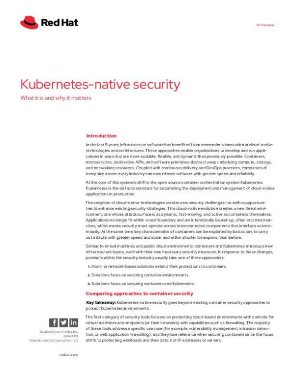 Kubernetes Native Security Whitepaper thumb