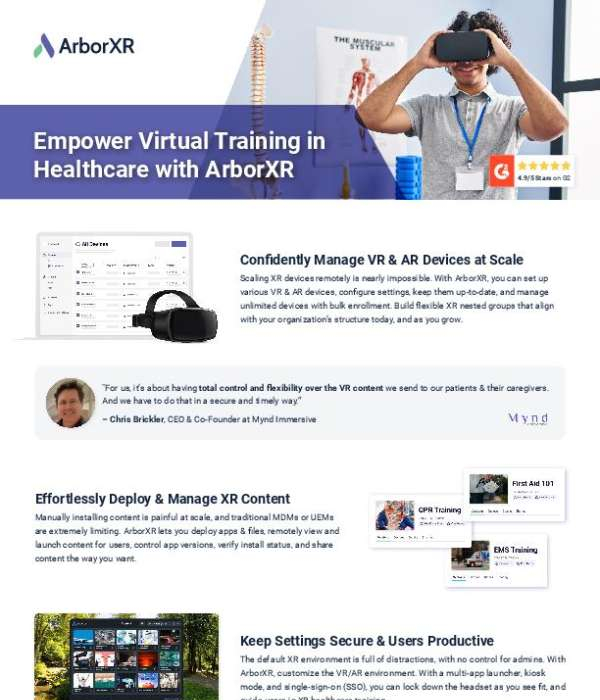 SB ArborXR Healthcare OnePager 2024 thumb