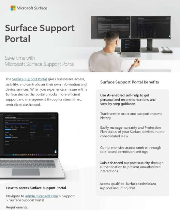 SFB Surface Support Portal Flyer EU 092025 thumb