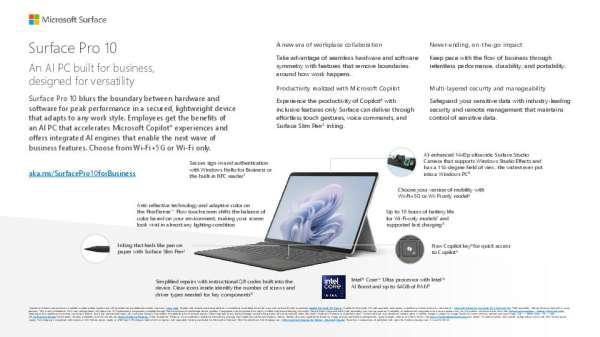 Surface Pro 10 Datasheet C17W3 23 thumb