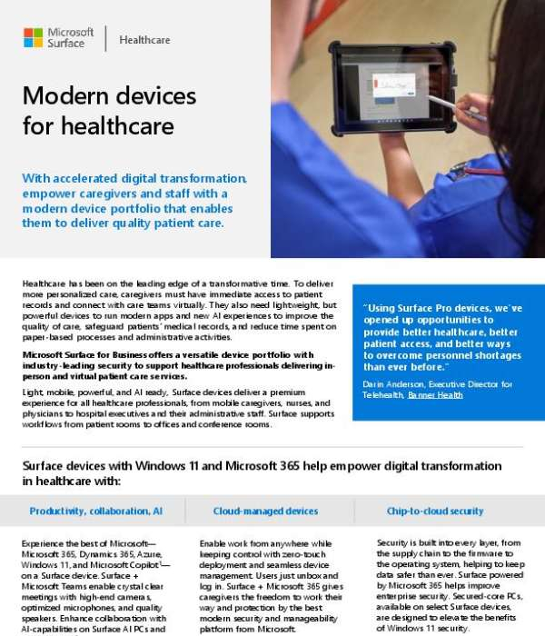 Surface in Healthcare Flyer thumb