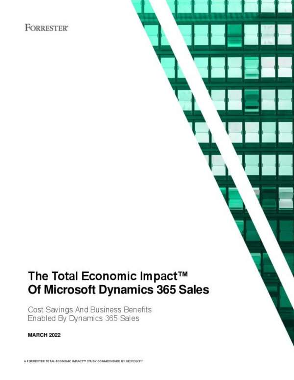 Total Economic Impact Of Microsoft Dynamics 365 Sales thumb